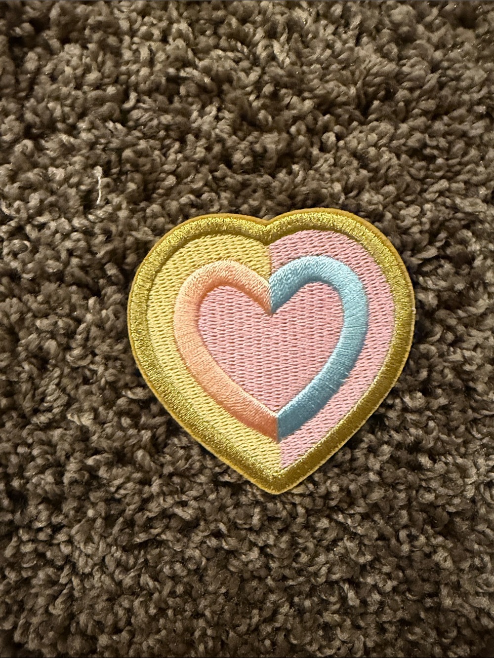New stoney clover lane pink pastel heart patch